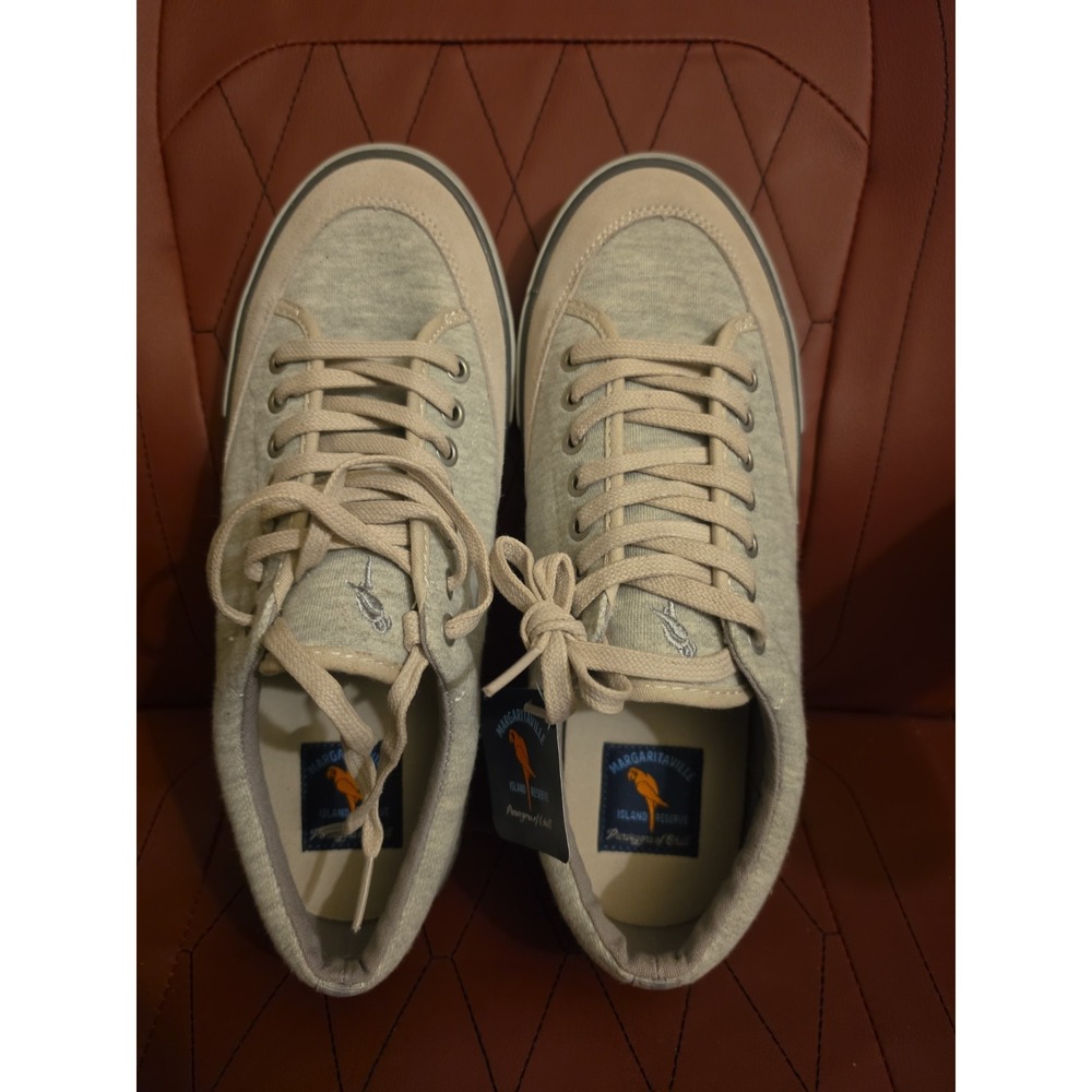 Margaritaville Lorient Terry Gray Canvas Lace-Up Sneakers Men's US 9